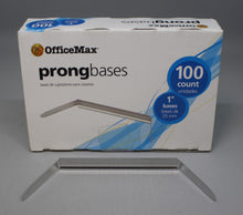 Load image into Gallery viewer, Office Max Prong Bases - 1&quot; Bases - 100 Count - New