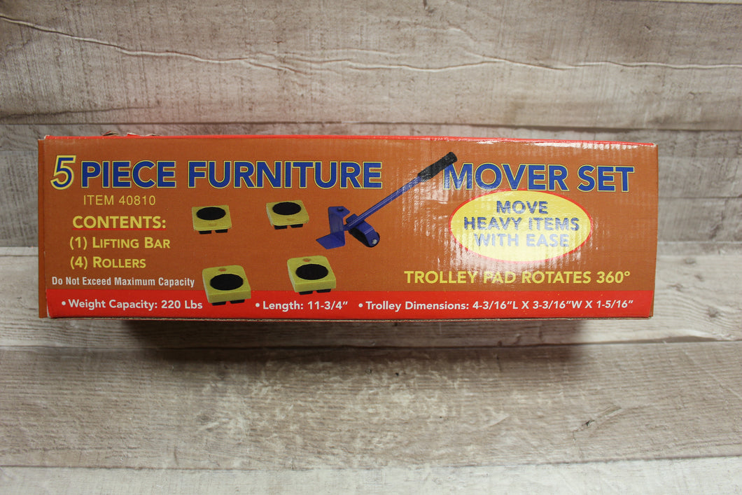 5-Piece Furniture Mover Set With 360 Degree Trolley Pad -New