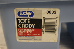 Vintage Tucker Tote Caddy for Storage Anywhere - Wedgewood - Blue - 0033-3 -Used