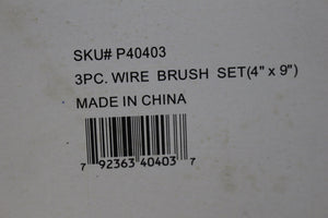 3 Piece Wire Brush Set - P40403 - New