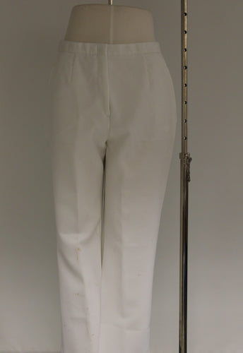 US Navy Women's White Slacks - Size: 8T - NSN: 8410-01-311-9648 - Used