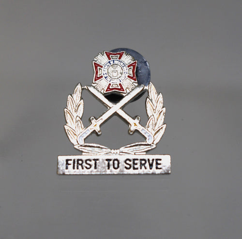 Veterans of Foreign Wars VFW First To Serve Pin - Used