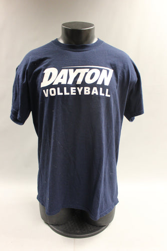 Dayton Flyers Volleyball T-Shirt - Large - Dark Blue - Used