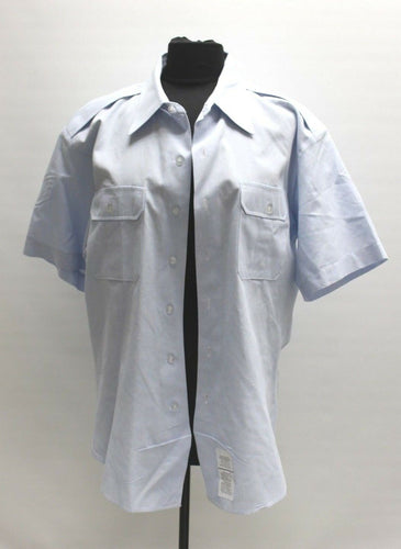 US Air Force AF Men's Dress Blue Short Sleeve Shirt - 15-1/2 - 8405-00-160-9427