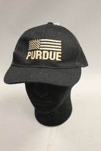 Load image into Gallery viewer, Purdue Baseball Cap - Black &amp; Gold Flag - Adjustable - Used