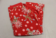 Load image into Gallery viewer, Nick &amp; Nora Snow Christmas Sock Monkey Sleepwear Pants - Red - XLarge