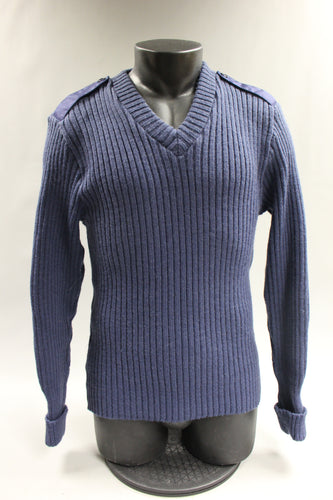 US Citadel V Neck Pull Over Sweater - Blue - Choose Size - Used