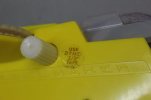 Vintage Dymo Label Maker - Yellow - For Use with 3/8" tape - Used