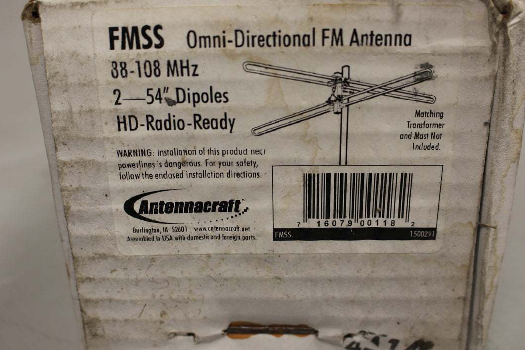 Antennacraft FMSS Omni-Directional FM Antenna - New