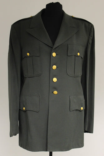 US Army Class As Men's Green Dress Coat Jacket - 38R - 8405-00-965-1615 - Used