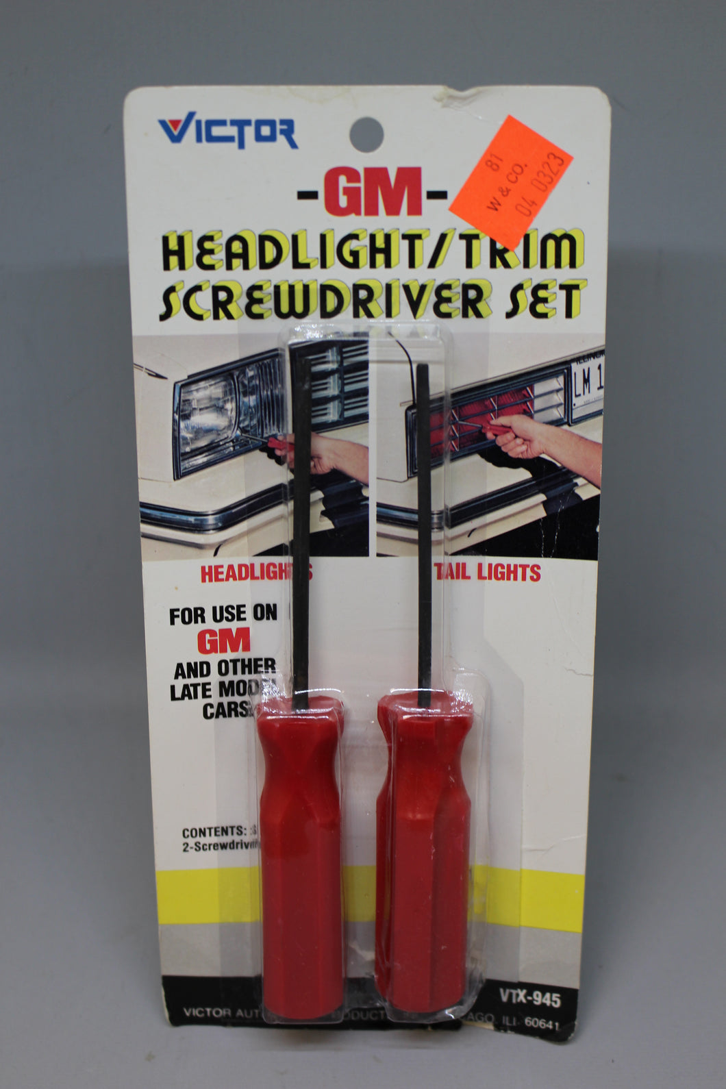 Victor GM Headlight / Trim Screwdriver Set - VTX-945 - New