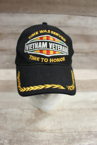 Time Was Served Time To Honor Vietnam Veteran Adjustable Hat -Used