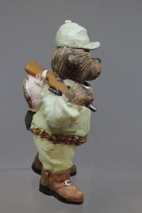 Duck Hunting Bear Figurine - Used