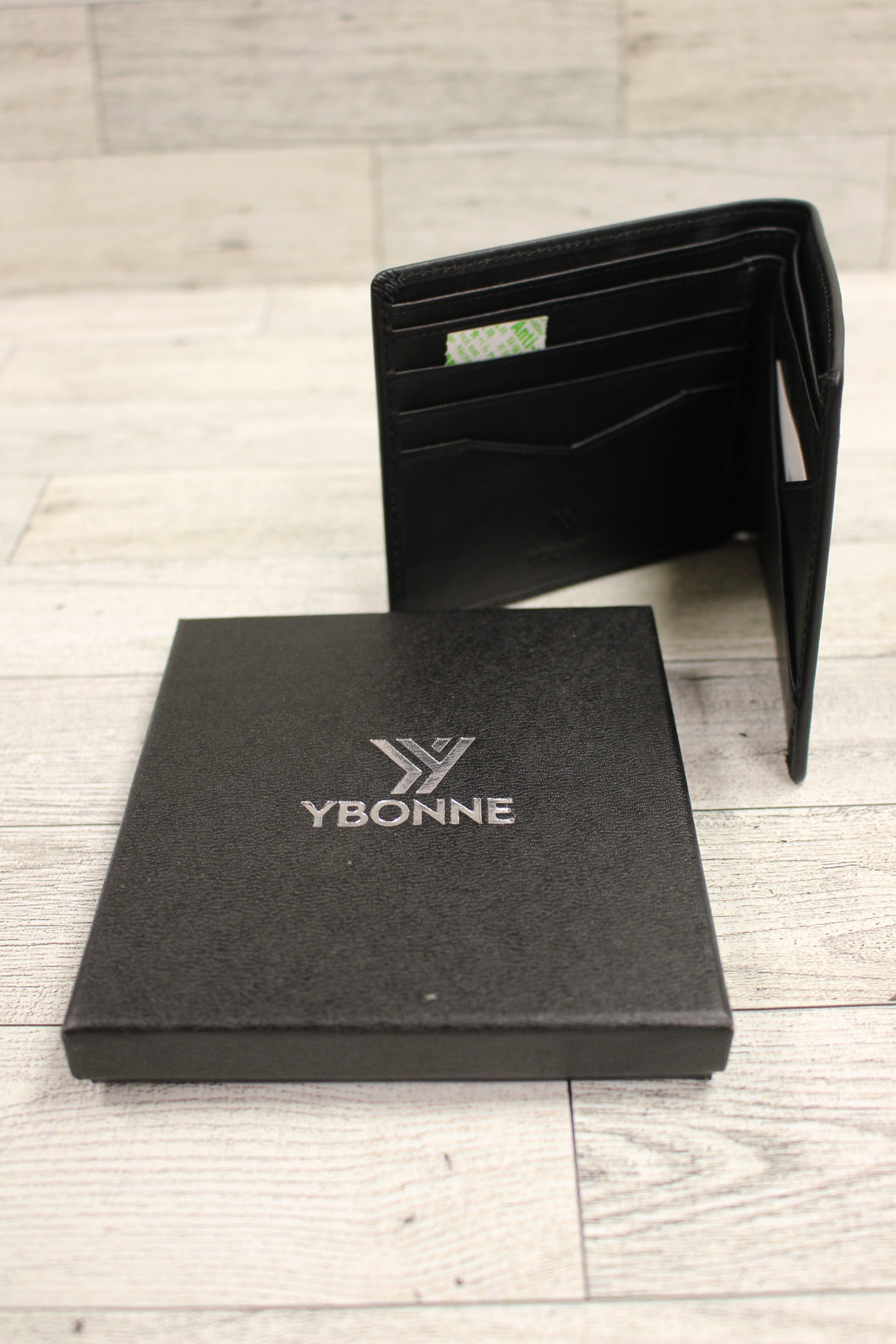 YBONNE Men’s Black RFID Blocking Slim Bifold Wallet -New