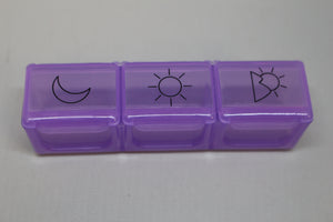 Daily Pill Organizer - 3-Times-A-Day - Choose Color - New