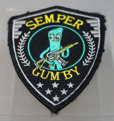 Semper Gumby Embroidered Morale Patch - Always Flexible - Hook & Loop Backing