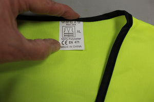 Neon Lime Green Safety Vest - Size: XL - New