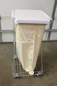 Medical Soiled Linen Hamper Stand With Foot Pedal and Lid - Used