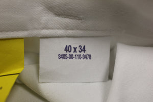 Men's Hospital White Poly/Cotton Pants, Size: 40 X 34, 8405-00-110-9478, Used
