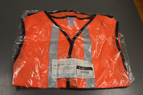 Galls High Visibility Traffic Vest, Orange, Regular Plain, New