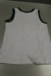 Starter Boy's Sleeveless Ringer Logo Tank Top - Vapor Grey - Small (6/7) - New