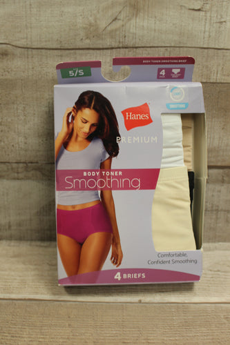 Hanes Seamless Smoothing Briefs - Pack of 4 - 5/S - New