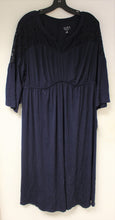 Load image into Gallery viewer, Isabel Maternity 3/4 Sleeve Lace Yoke Knit Maternity Dress - Navy - XXL - New