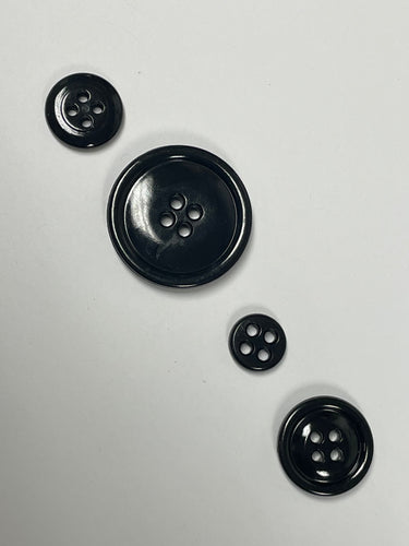 US Army Trench Coat Replacement Buttons - Black - Choose Size