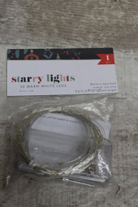 Starry Lights 30 Warm LED Light Strip Battery Powered -New