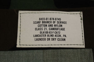 USGI SCARF Branch of Service - Class 21 - Woodland Camouflage - 8455-01-078-0745 - New