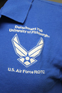 University of Pittsburgh US AF ROTC Polo Shirt, Small, Royal Blue