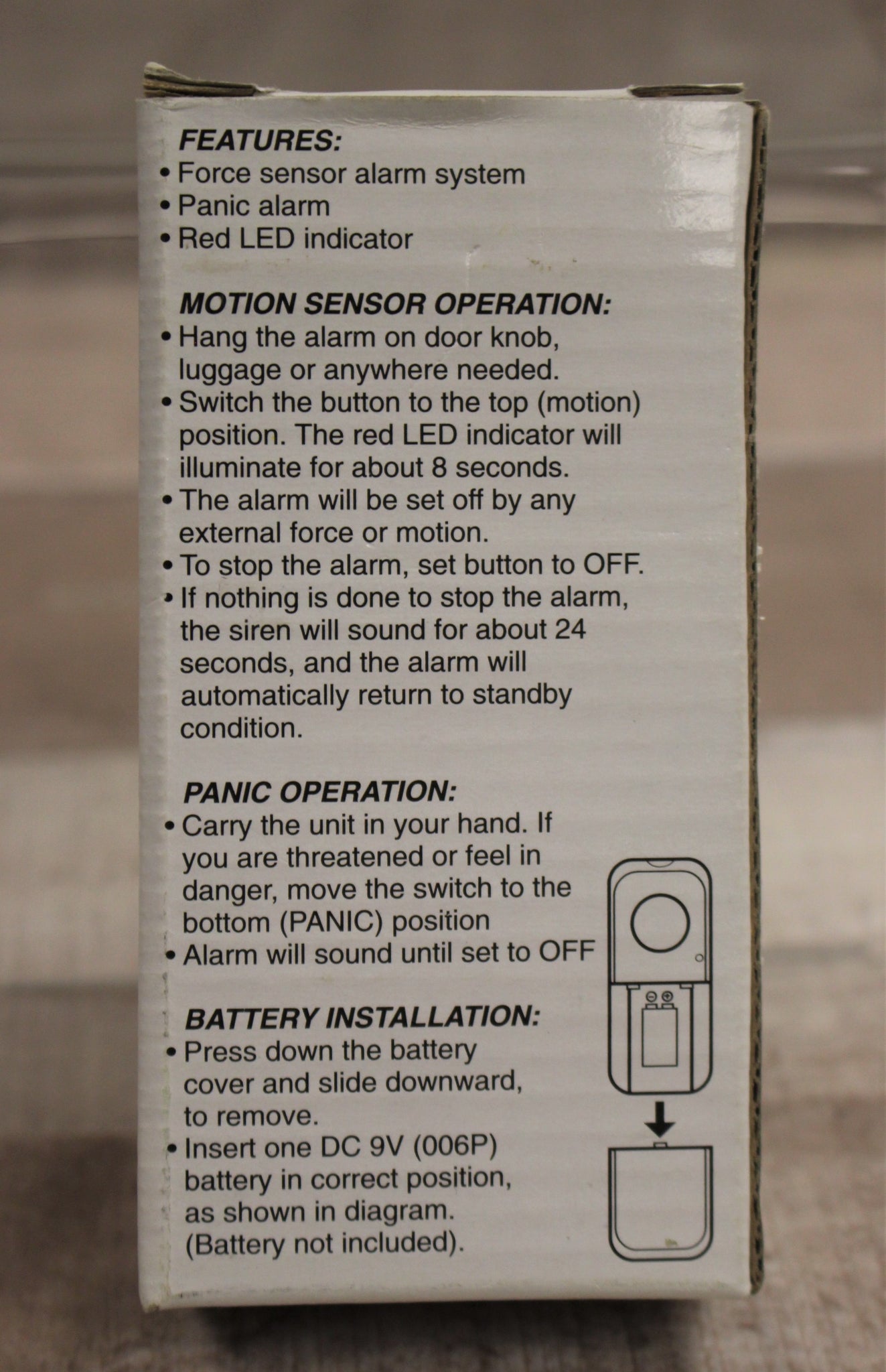 Premium Motion Sensor Safety Alarm - Model 145-RDO2 – Military