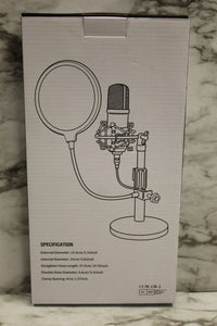 Yotto Microhphone Pop Filter Portable Microphone -Black -New