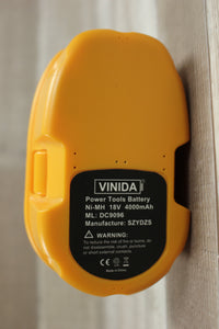 VINIDA Power Tools Battery 18V 4000mAh Ni-MH DC9096- New