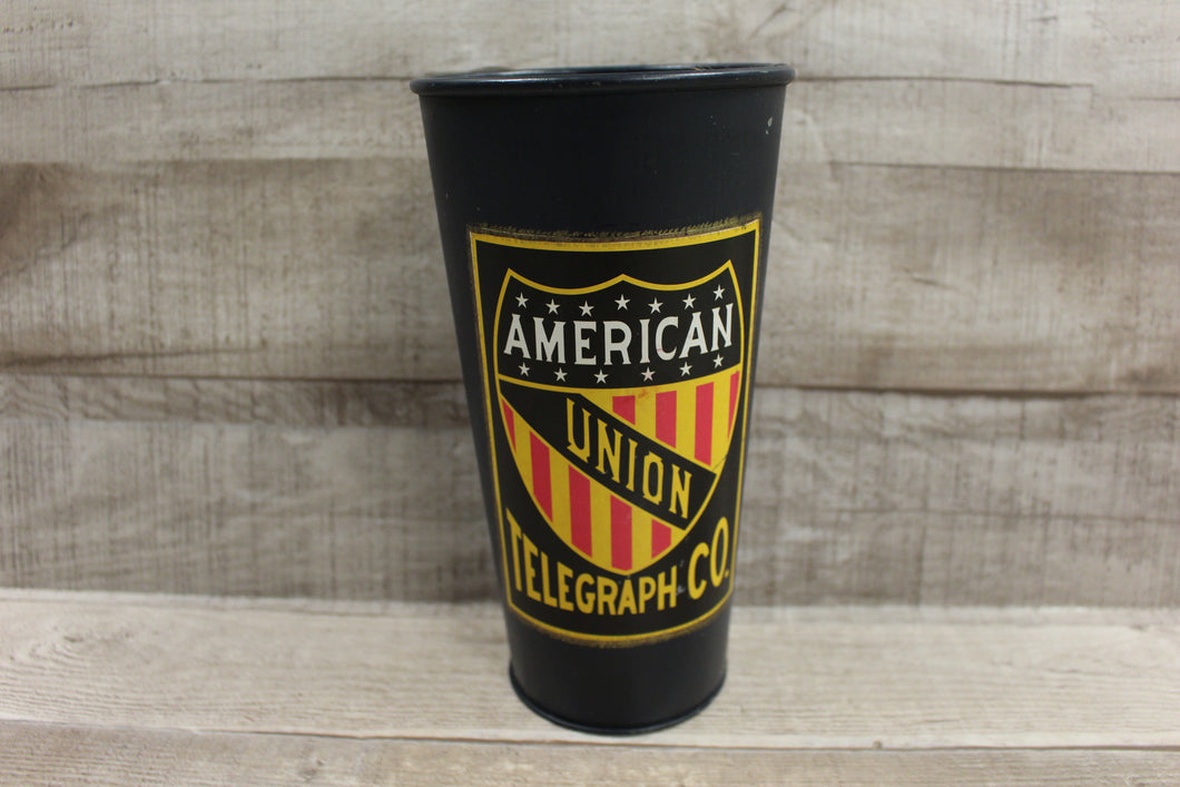 American Union Telegraph Co Decorative Patriotic Cup - Used