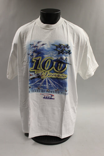 Men's Vectren 2003 Dayton Airshow T Shirt XL -White -Used