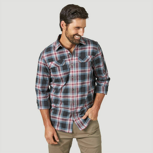 Wrangler Men's Button-Down Plaid Shirt - All Terrain - Small - New