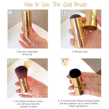 Load image into Gallery viewer, Beautilee Makeup Blending: Blend Like a Pro with This 3 Piece Beauty Kit - Gold