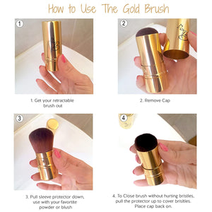 Beautilee Makeup Blending: Blend Like a Pro with This 3 Piece Beauty Kit - Gold