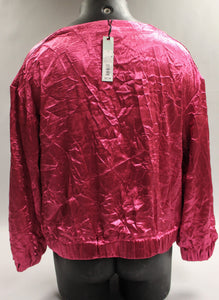 Women's Retro Long Sleeve Shirt - Prologue L Raspberry Radiance- New