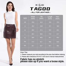 Load image into Gallery viewer, Tagoo Women&#39;s Leather Midi Zipper Skirt - Maroon - Small - New