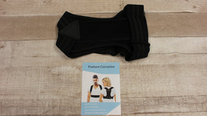 The High Back Shoulder Posture Corrector Corrective Device -Black -New