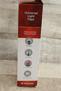 Universal Christmas Light Clips - 50 Clips - Works on Gutters, Shingles, & Tile