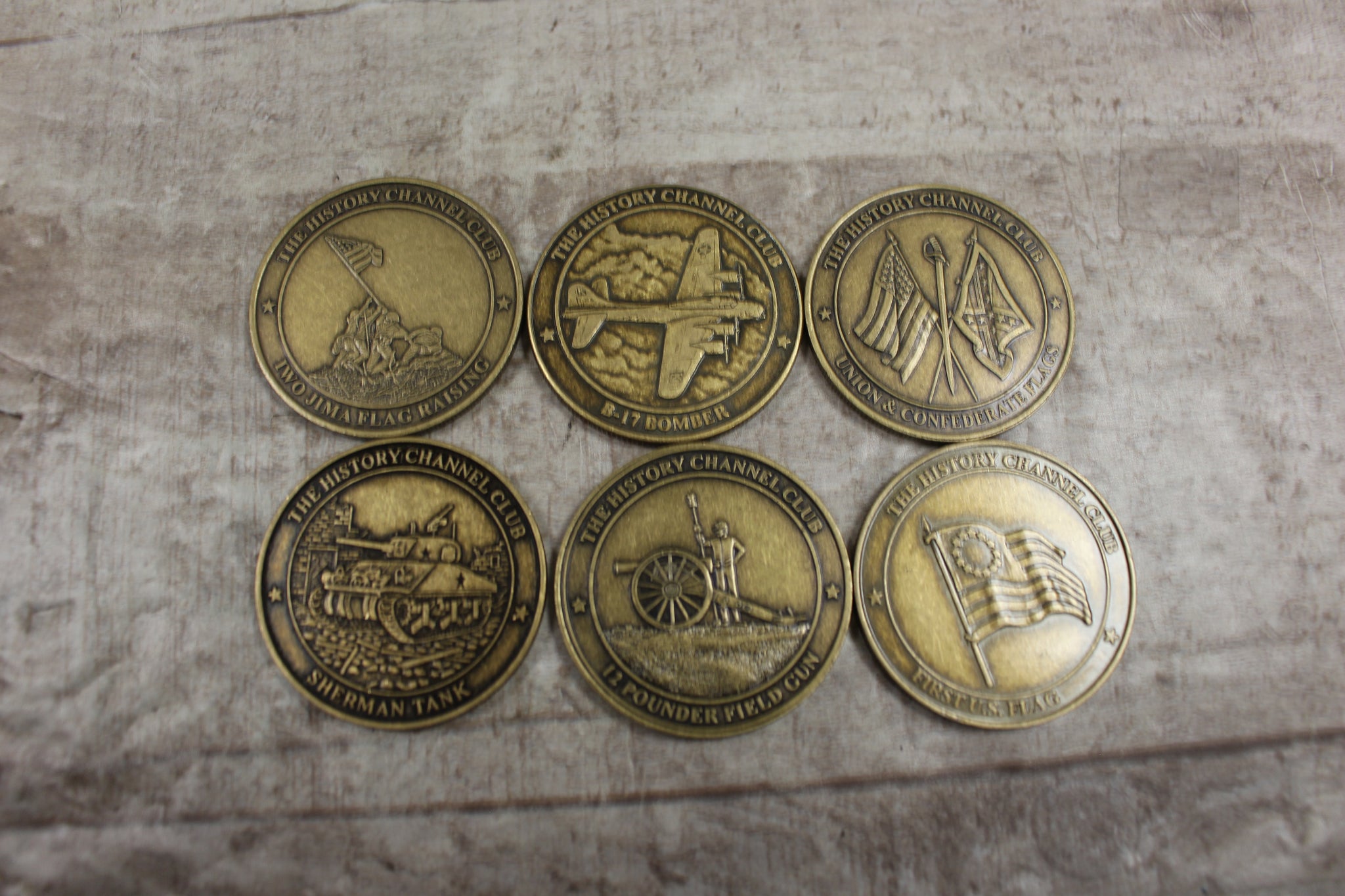 History Channel Club Set Of 8 Collectors Medallion War History