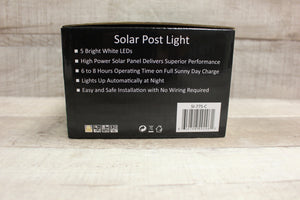 Solar Post Light For Outdoor Poles Pool Party Walkway -Bronze -New