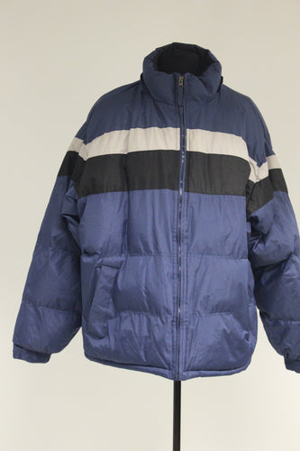 XPBX Basics Puffer Jacket, Blue, Size: XL