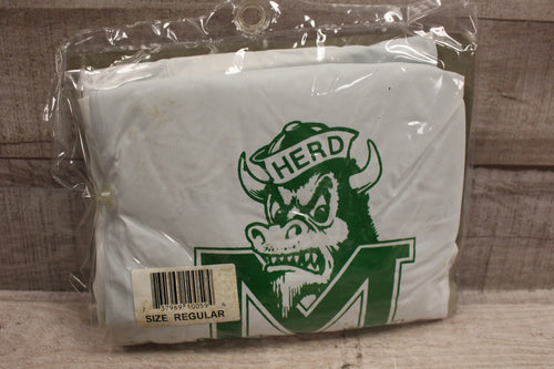 Collegiate Marshall Athletics The Herd Hooded Vinyl Raincoat - Size Regular -New