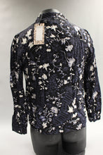 Load image into Gallery viewer, Neiman Marcus Edina Black Floral Shirt, Size: Medium, New