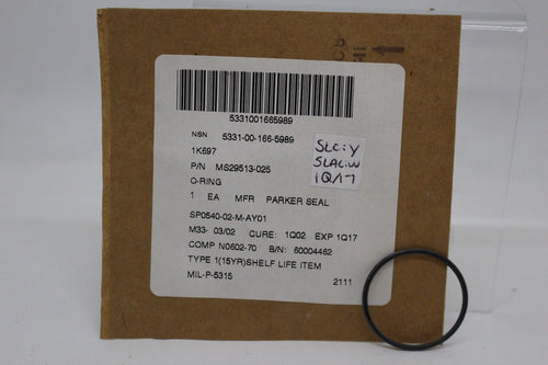 O-Ring Seal, 5331-00-166-5989, P/N MS29513-025