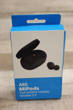 Load image into Gallery viewer, A6S MiPods Bluetooth 5.0 True Wireless Earphones (Black) - New